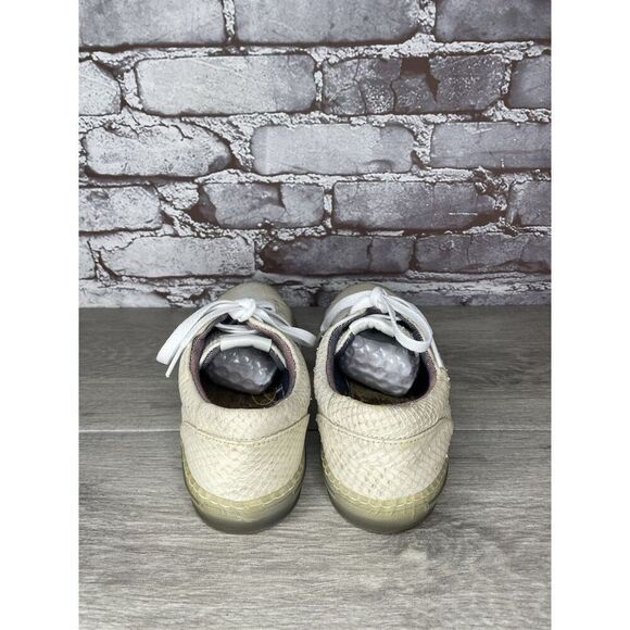 Massimo Dutti White Leather Snake Skin Embossed Trainers Shoes Women Sz 39EU/8.5 - Picture 4 of 16